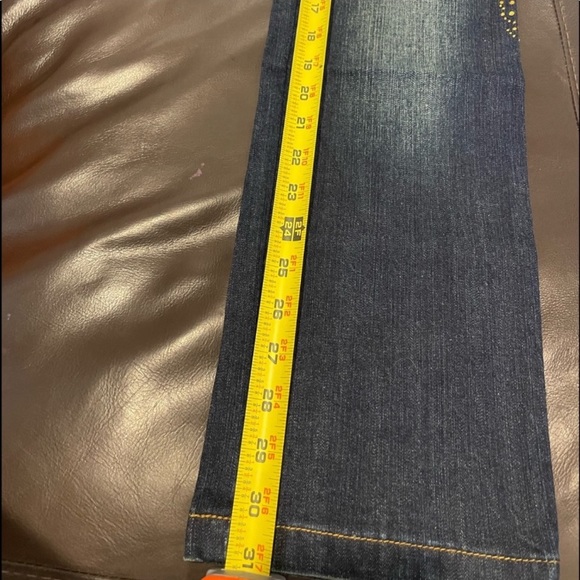 Unique Million Dollar Babe Rhinestone & Metal Stud Embellished Blue Jeans Money - Picture 16 of 16